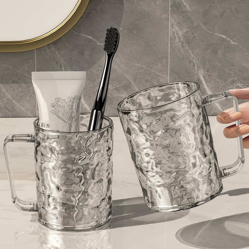 Glacier Light Luxury Mouthwash Cup for the Back to School Bathroom Luxurious Mouthwash Cup Bathroom Luxurious Toothbrushing Cup Bathroom Transparent Student Dormitory