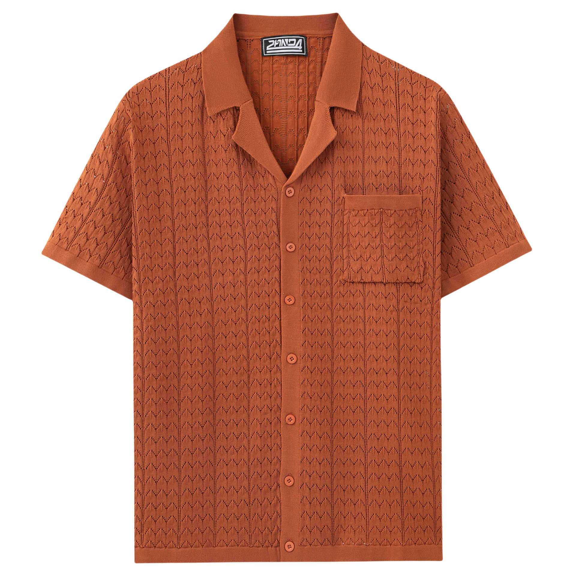 Cross-Border Men's Clothing American Casual Cardigan Knitwear Men's Short-Sleeved Cool Silk Knitted Polo Shirt Men's Sy0083