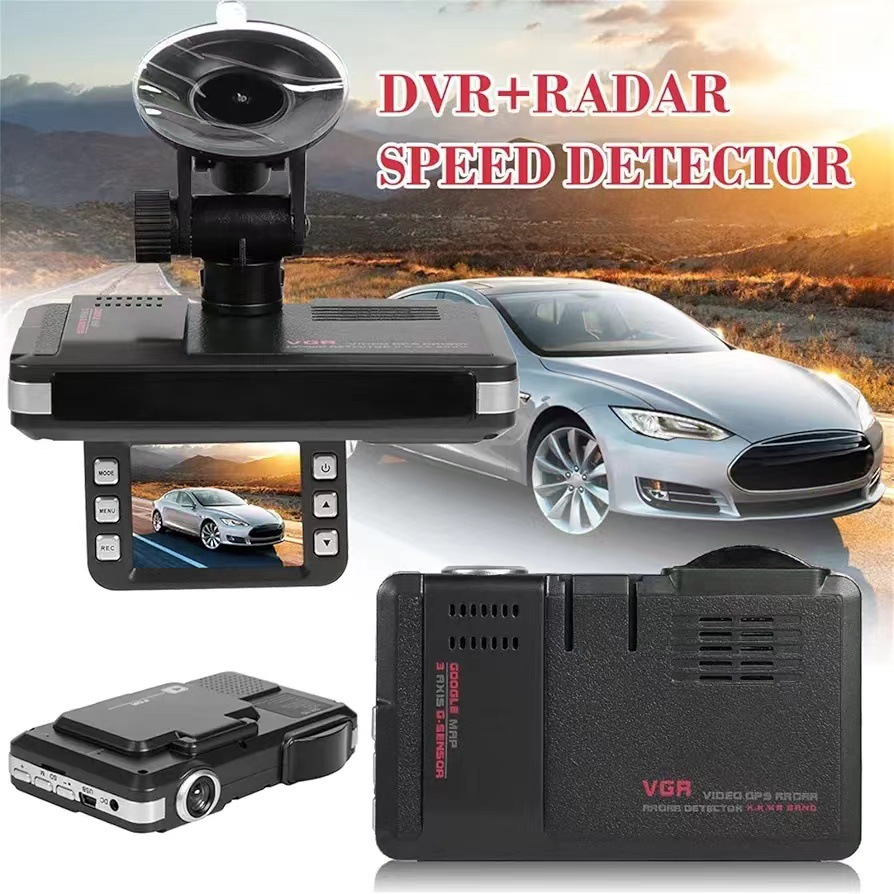 Cross-border Russian electronic dog mobile speed measuring dashcam 2-in-1 radar integrated device direct from manufacturer