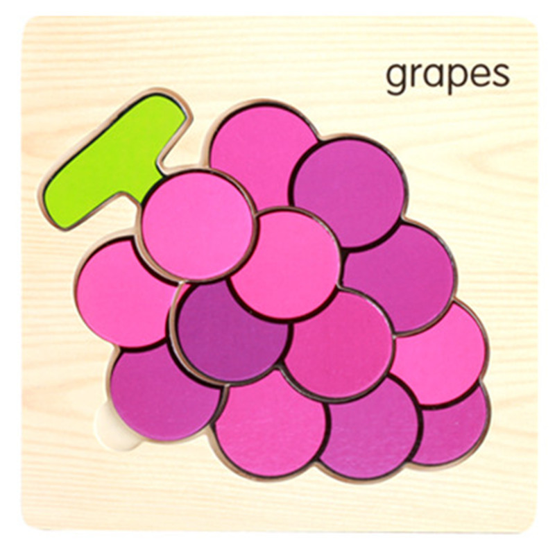 Nuevo rompecabezas tridimensional de madera de mano tráfico animal marino Ilustración cognición rompecabezas infantil juguete de rompecabezas de educación temprana