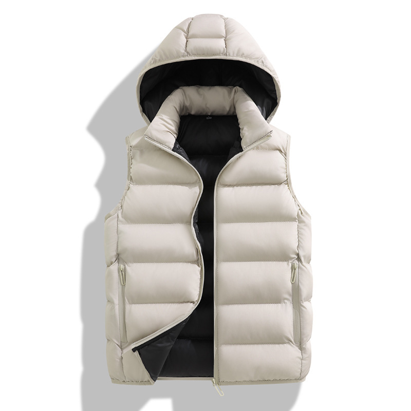 2026 New Multi-Color Men's Hooded Ribbed Sports Casual Quality Vest, Thickened and Warm Sleeveless Jacket 2026 New Multi-Color Men's Hooded Ribbed Sports Casual Quality Vest, Thickened and Warm Sleeveless Jacket