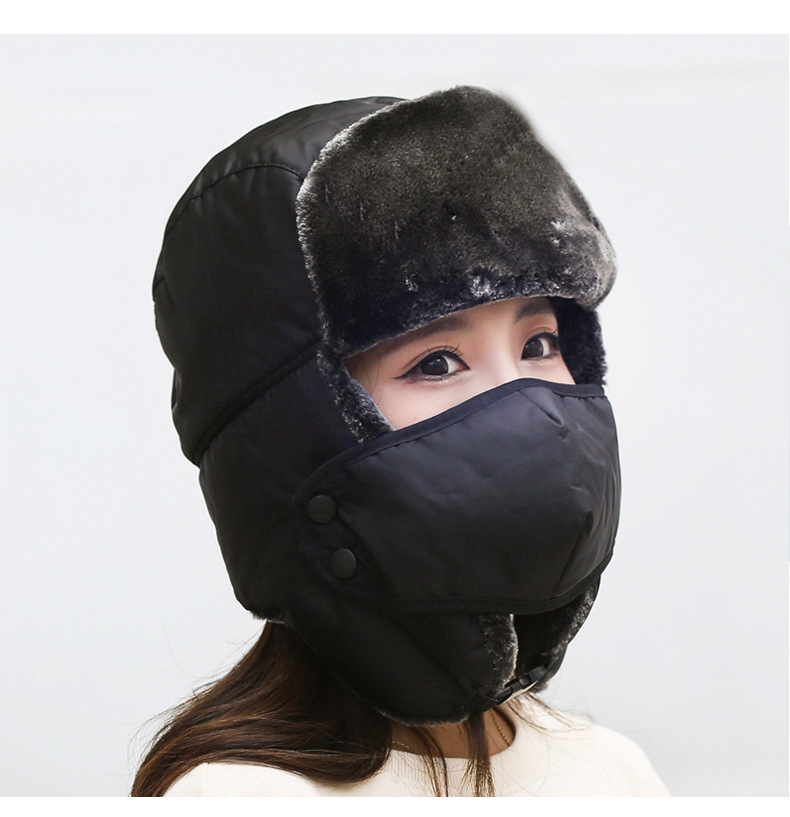 Cappelli da cacciatore Cappello semplice Lei Feng Cappello da uomo Cappello invernale Inverno invernale Bicicletta elettrica Cappello spesso antivento caldo in cotone Donna_voghion.com