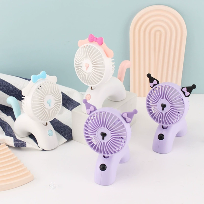 Cartoon small handheld travel table air fan, new collection
