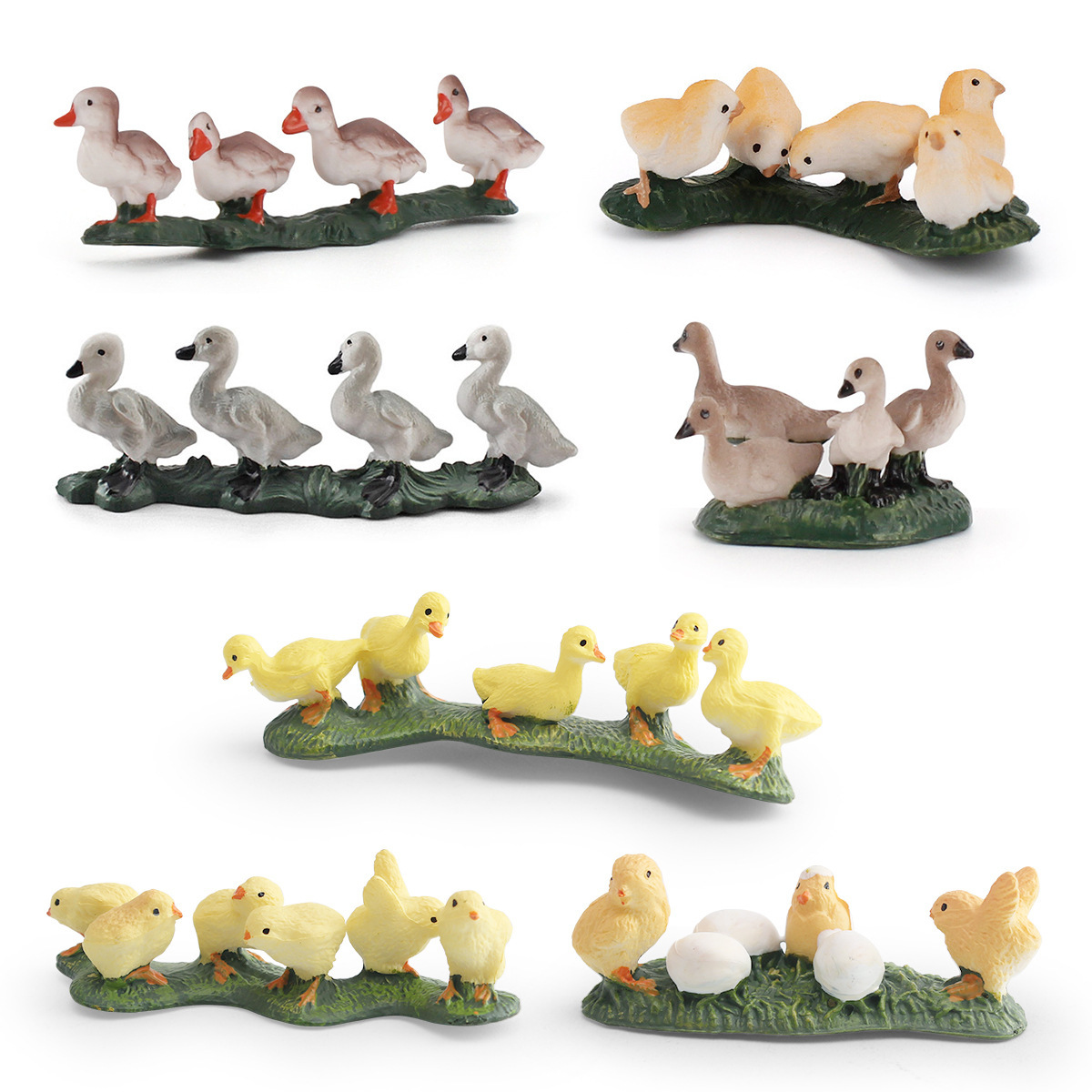 Simulación transfronteriza de granja aves de corral modelo de animales de niños cognición mini-pantalones decoración estática juguetes de decoración