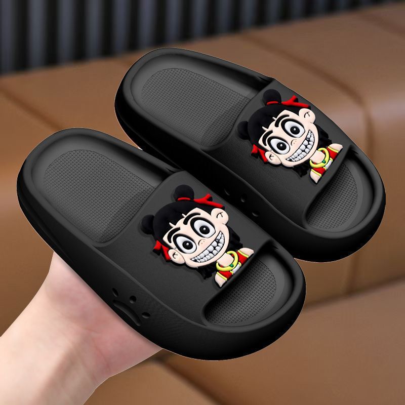 Nezha Children's Slippers for Boys and Girls Summer Cartoon Bathing Home Bathroom Non-Slip Outdoor Baby Slippers