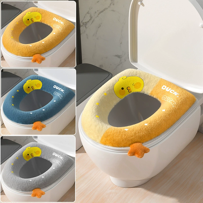 Подушка для унитаза Летняя утолщенная Универсальная крышка для унитаза Four Seasons Стиральная машина Туалетная Подушка Бытовая Водонепроницаемая зима Осень и зима