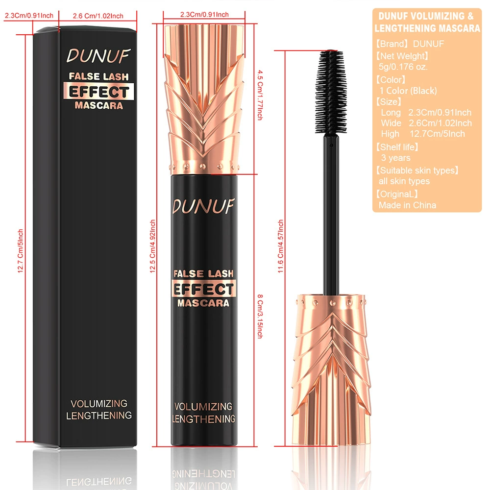 DUNUF Waterproof dense lengthening curling mascara, long-term effect