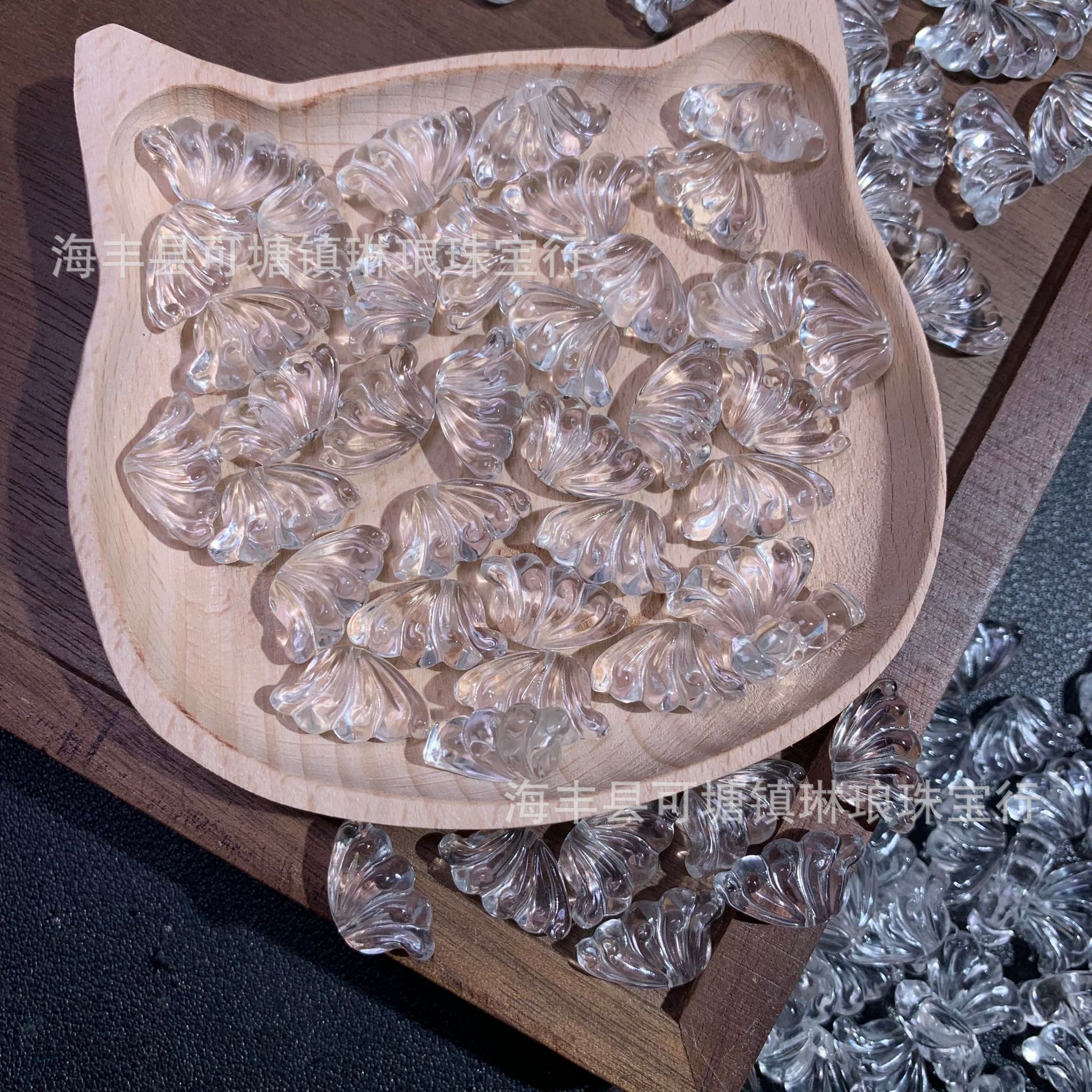 (2개) 자연 화이트 크리스탈 나비 날개 조각 작은 액세서리 DIY 팔찌 액세서리 패션 절묘한 신선한