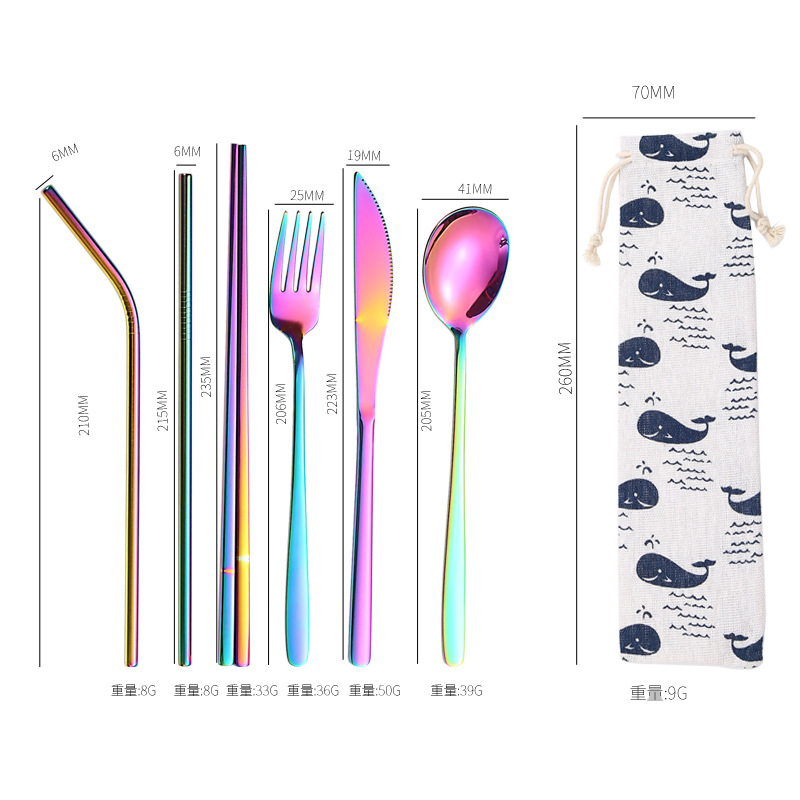 컬러 세트 + 꽃 흰색 가방