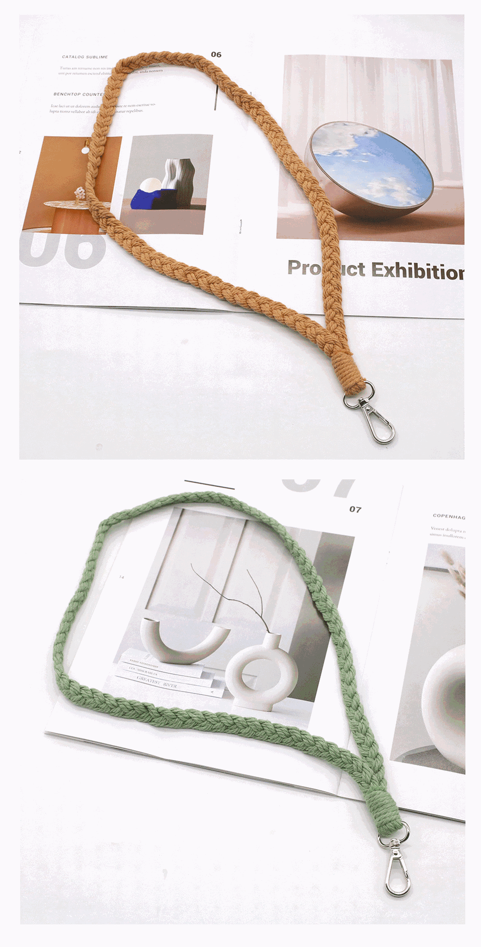 Basic Solid Color Cotton String Knitting Unisex Bag Pendant Keychain display picture 2