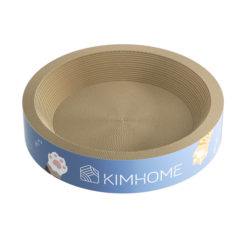 Tarra de gato para mascotas, placa de agarre de gato redonda, papel ondulado, gato resistente al agarre, gato resistente al desgaste, juguete para gatos