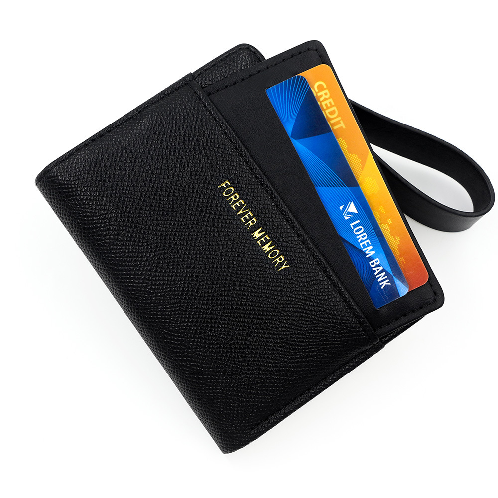 Nueva billetera corta de mujer fresca y simple doble cremallera bolso de cambio multi-tarjeta bolso multifuncional