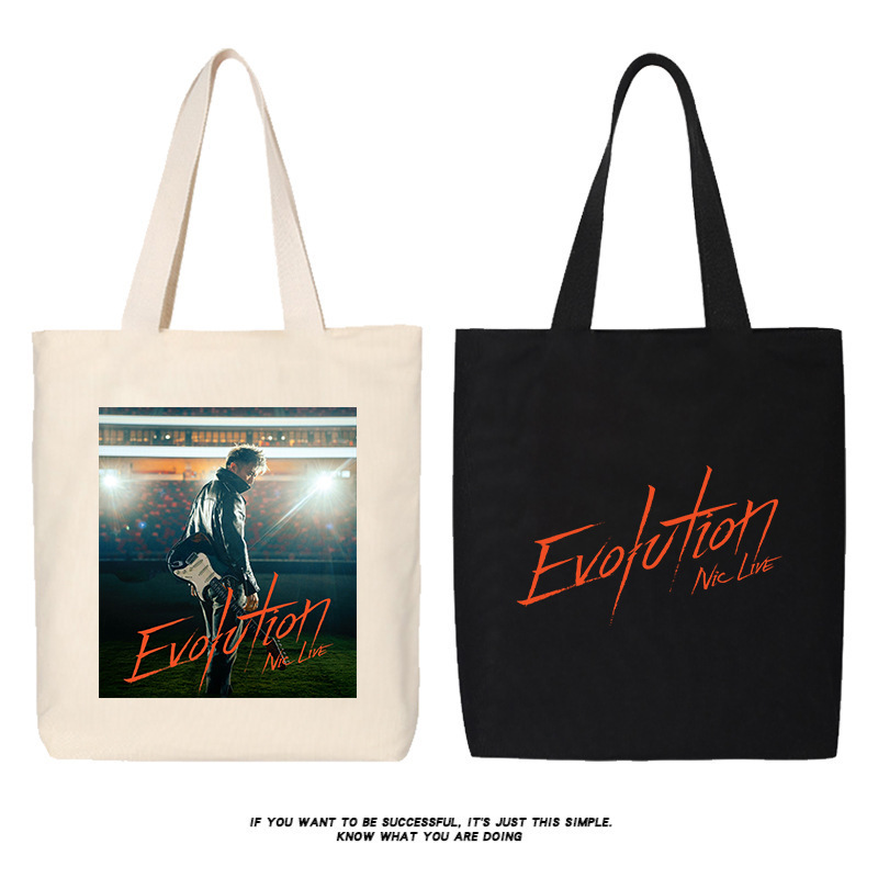Nicholas Tse Fan Canvas Bag Concert Merchandise Large Capacity Shoulder Tote Bag Nicholas Tse Fan Canvas Bag Concert Merchandise Large Capacity Shoulder Tote Bag