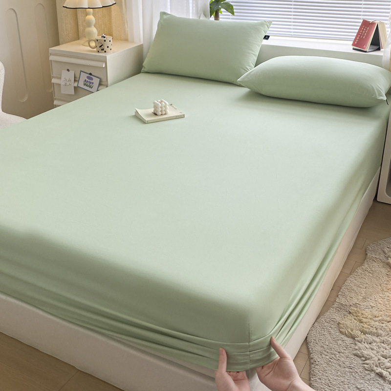 2025 nueva ropa de cama de una sola pieza de algodón 100 funda de cama de algodón con todo incluido cubierta protectora de colchón pieza individual de tres piezas 2