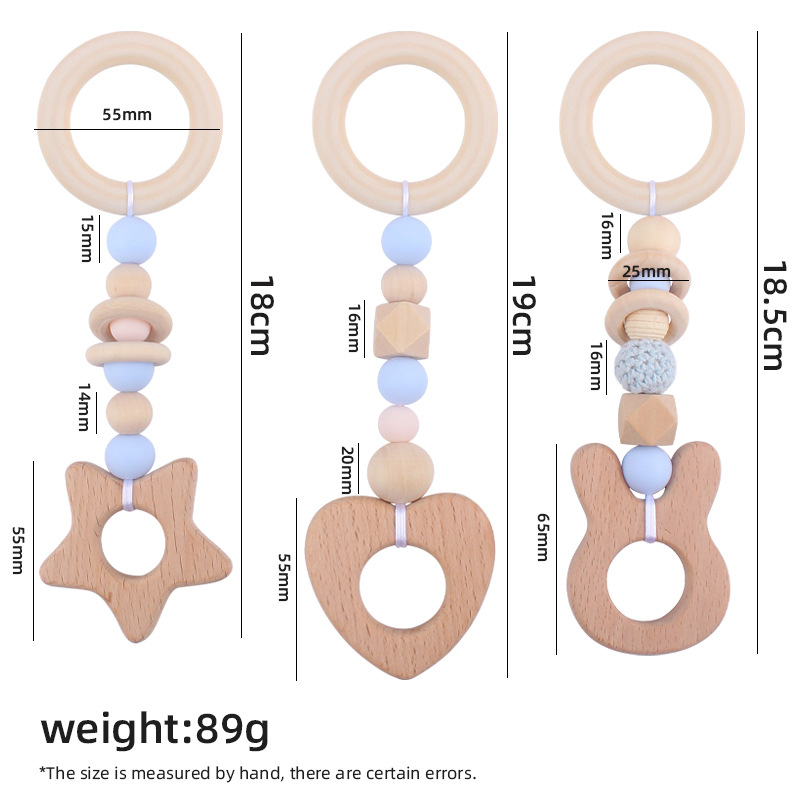 Bebé suministros animal haya mordedor colgante de tres piezas de los niños estante de la aptitud juguete bebé habitación decoración coche colgante