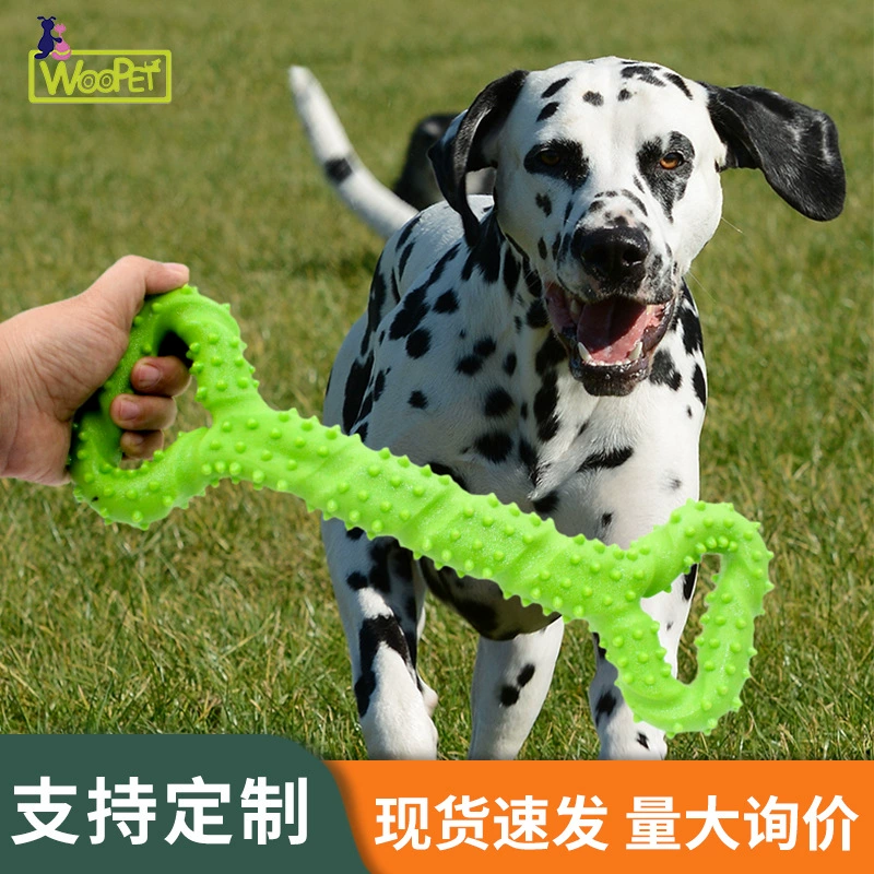 Amazon TPR большое вытяжное кольцо кость игрушка для собак домашнее животное молярная устойчивая к укусам палка колючая игрушка дрессировщик собак