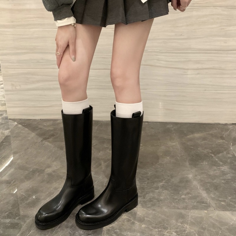 【Sheiiソライン】典型的なチベット級 ~ ANN輸入の牛革の厚い底の太さと中筒騎士靴の女性ブーツ|undefined