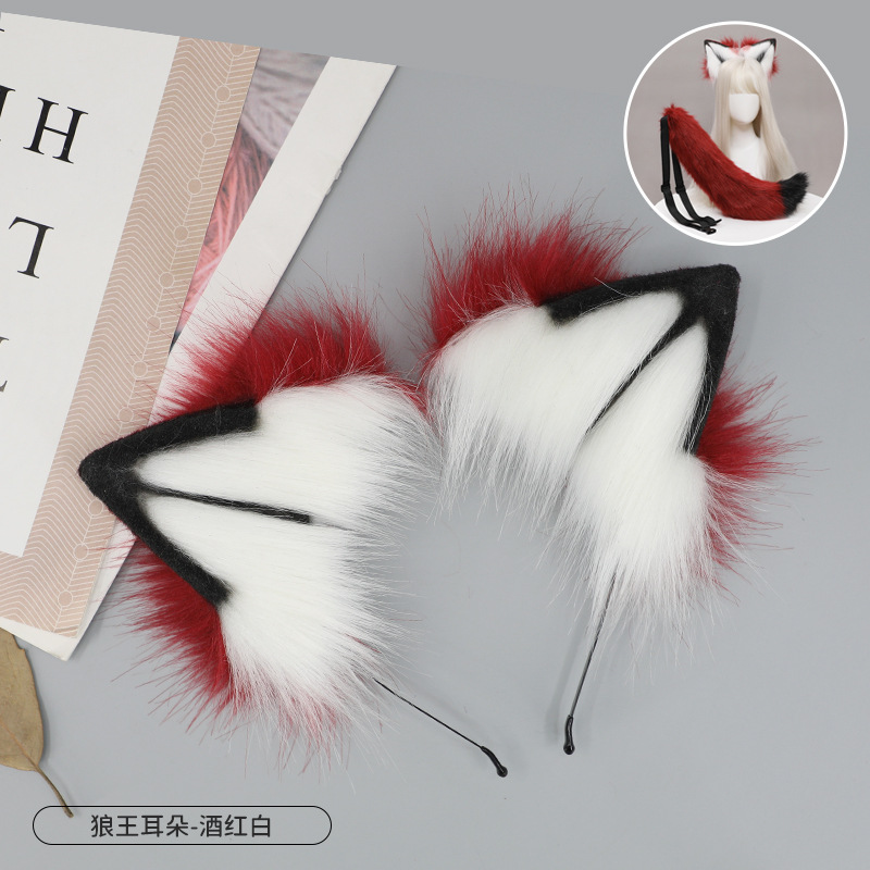 Rey lobo oreja-vino rojo y blanco