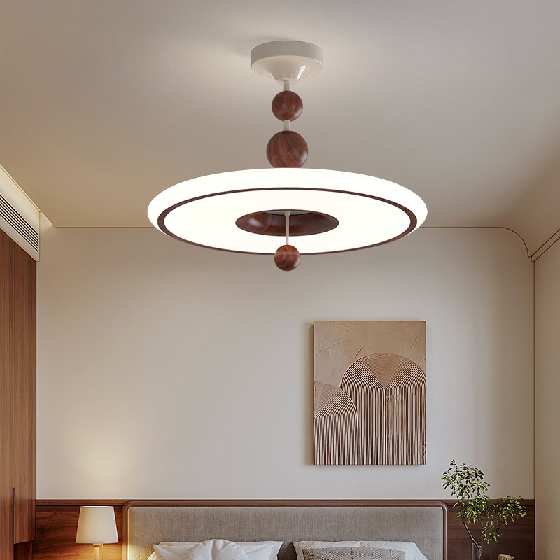 Moderno y simple estilo crema dormitorio comedor bar estudio luz inteligente protección ocular de espectro completo araña con hebilla de seguridad LED