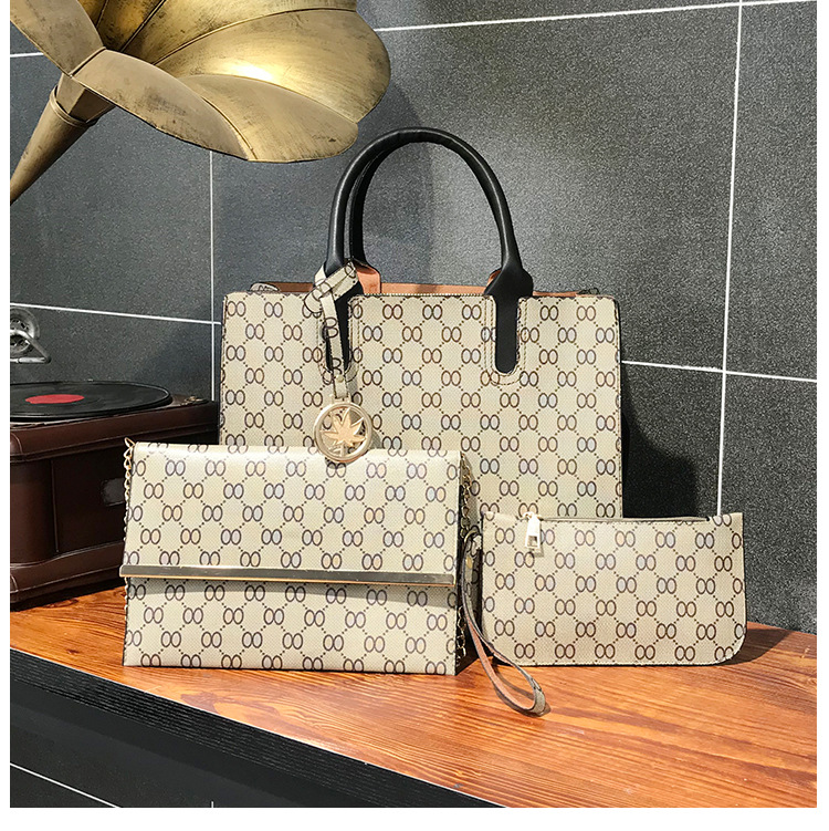 New European and American cross-border fashion women's bag three-piece set, mother-and-child bag, versatile, large-capacity crossbody single-shoulder bag undefined