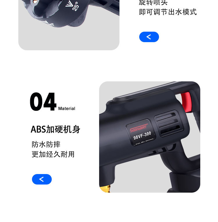 Cross-border lithium battery Wireless Car Washing Machine car household high-pressure car washing water gun portable charging high-power car washing water gun