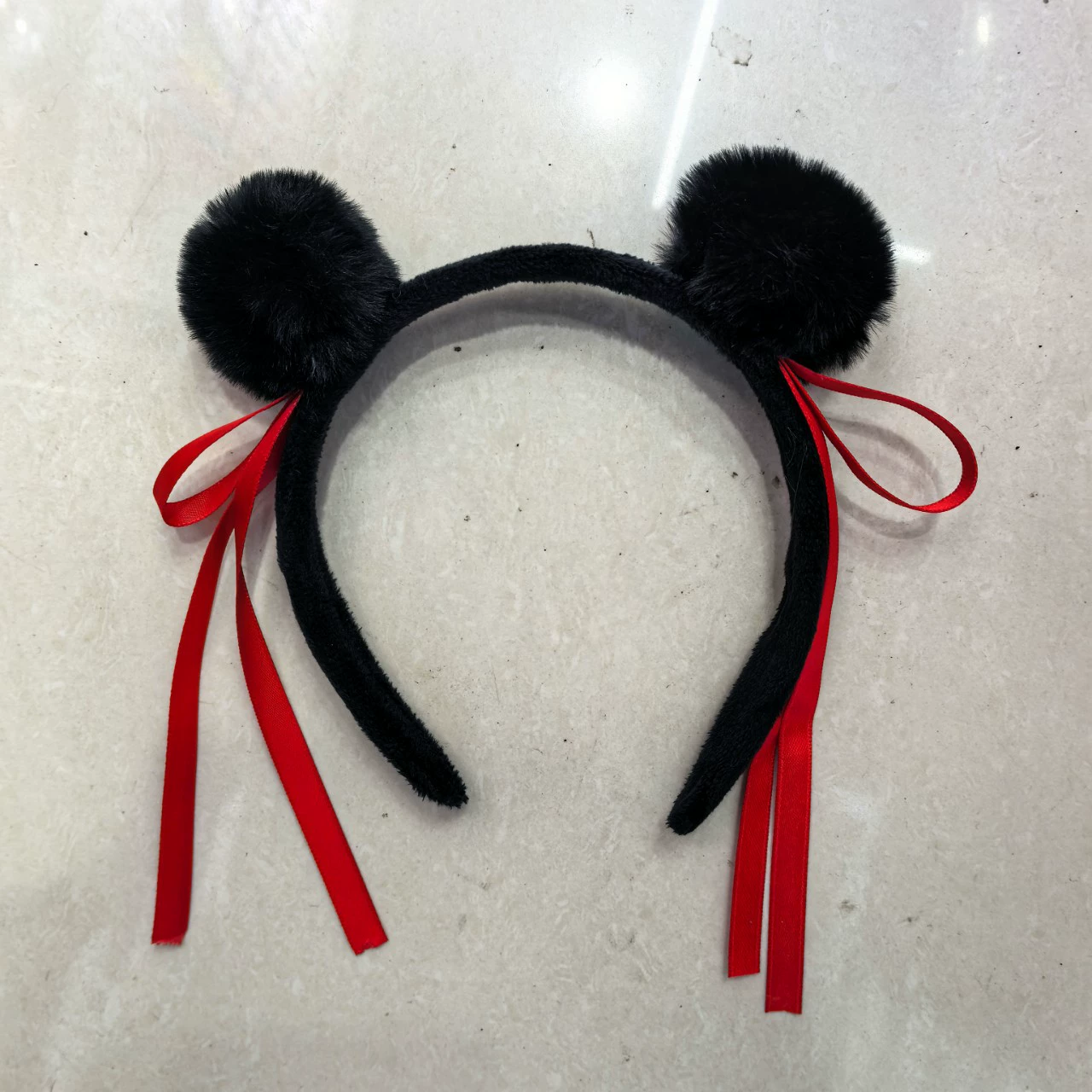 Нежа повязка для волос фрикаделька головка 6 см имитация шарика для волос кролика