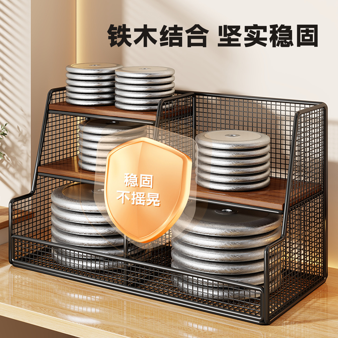 Estante Organizador Multicapa de Escritorio para Sala de Estar y Cocina image 5