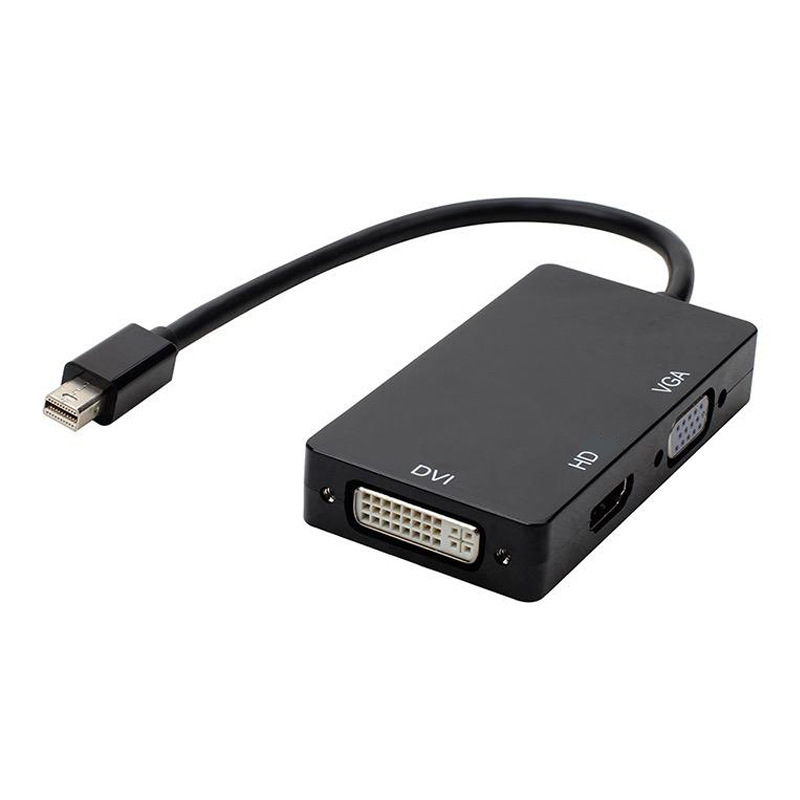 Mini DP Three-in-One Adapter MINIDP/HDMI VGA DVI Thunderbolt Laptop Mini DP Converter
