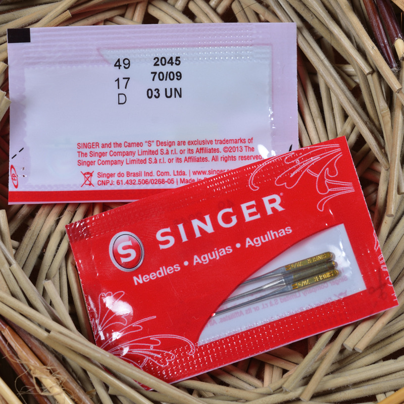 胜家原装家用电动缝纫机针巴西进口针织弹力面料防止跳线类似蓝针