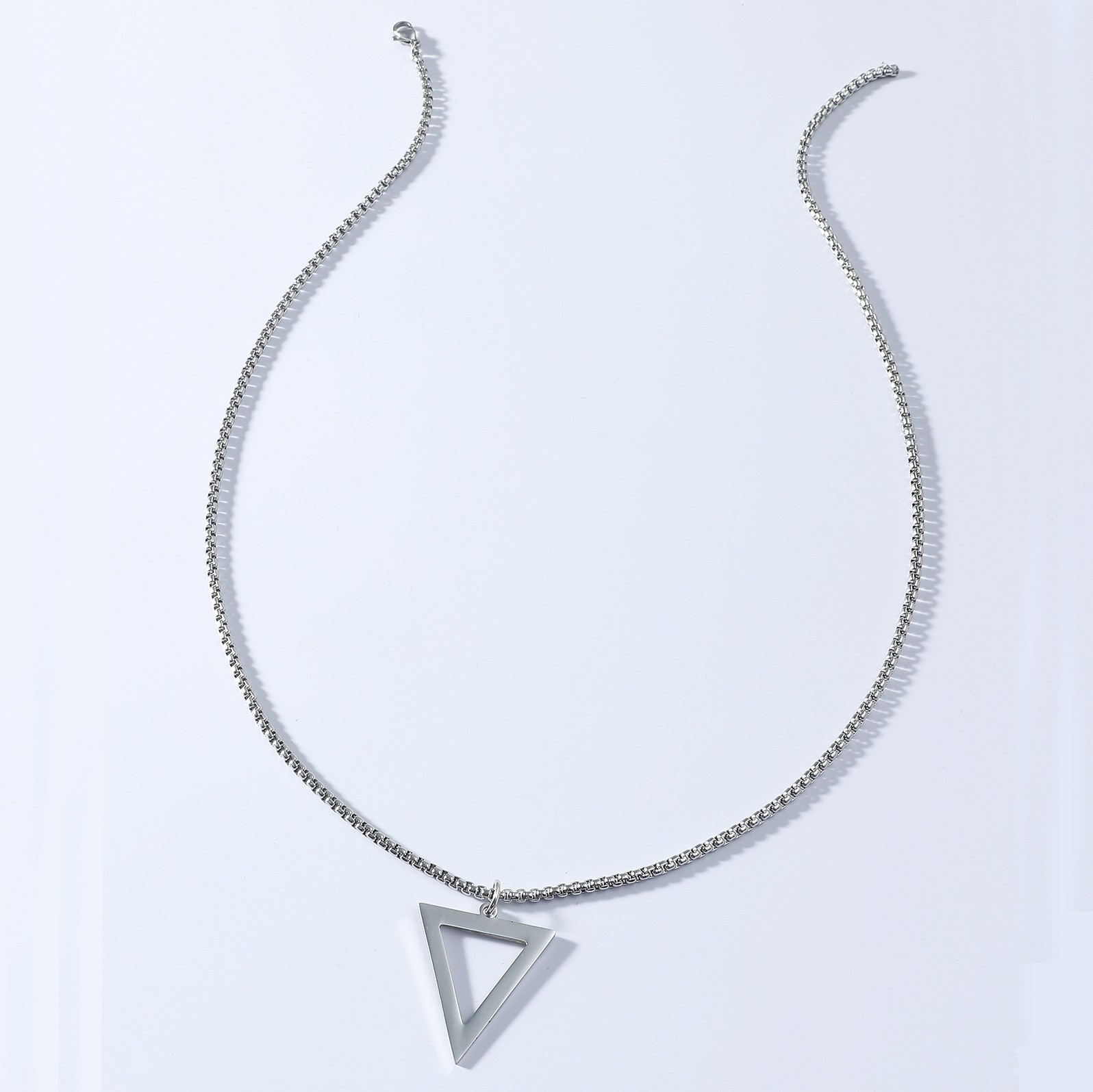10g Weight Pendant Necklace Classification Hip-hop Triangle Titanium Steel Plating Men's Pendant Necklace