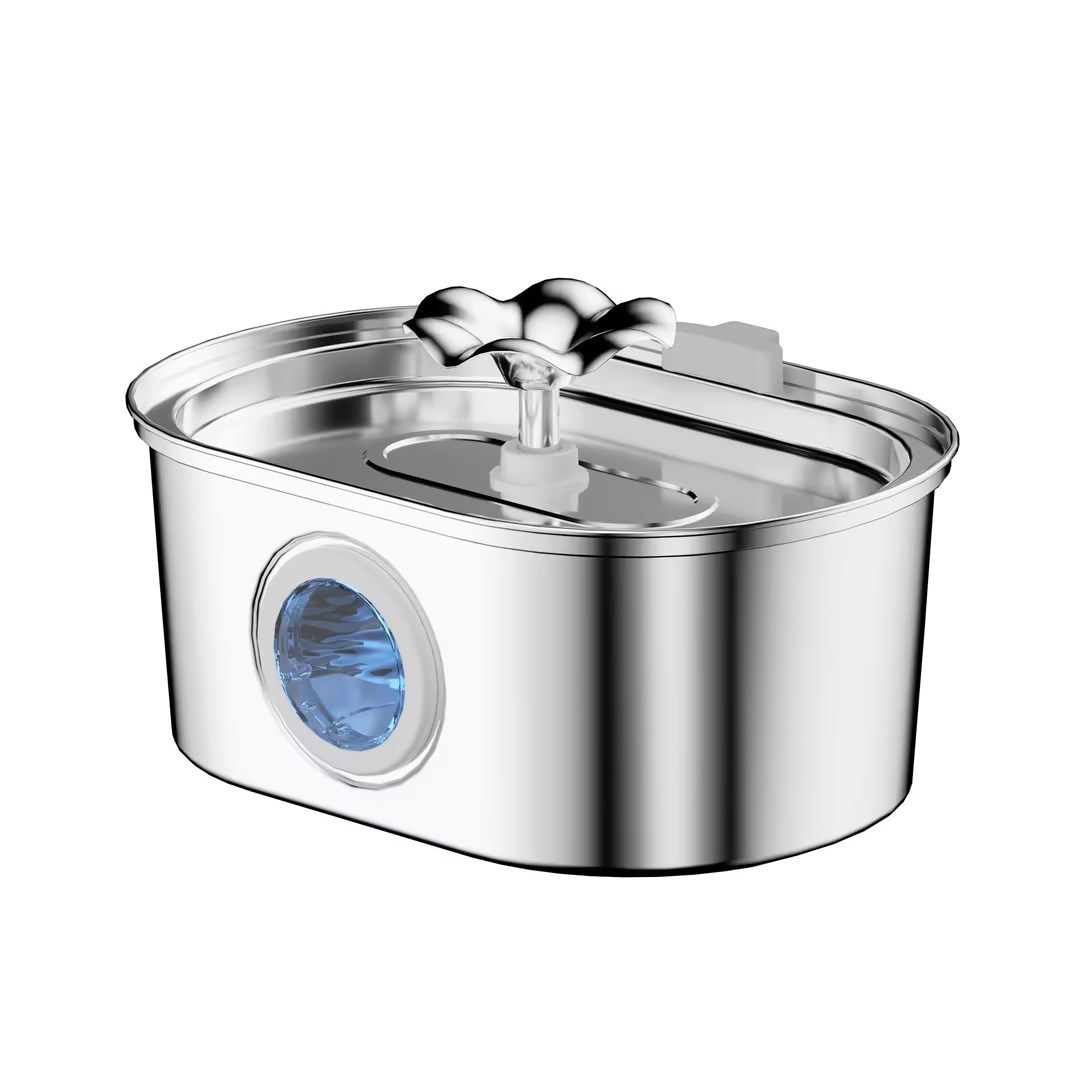3.2L acero inoxidable elíptico ventana cabeza de flor