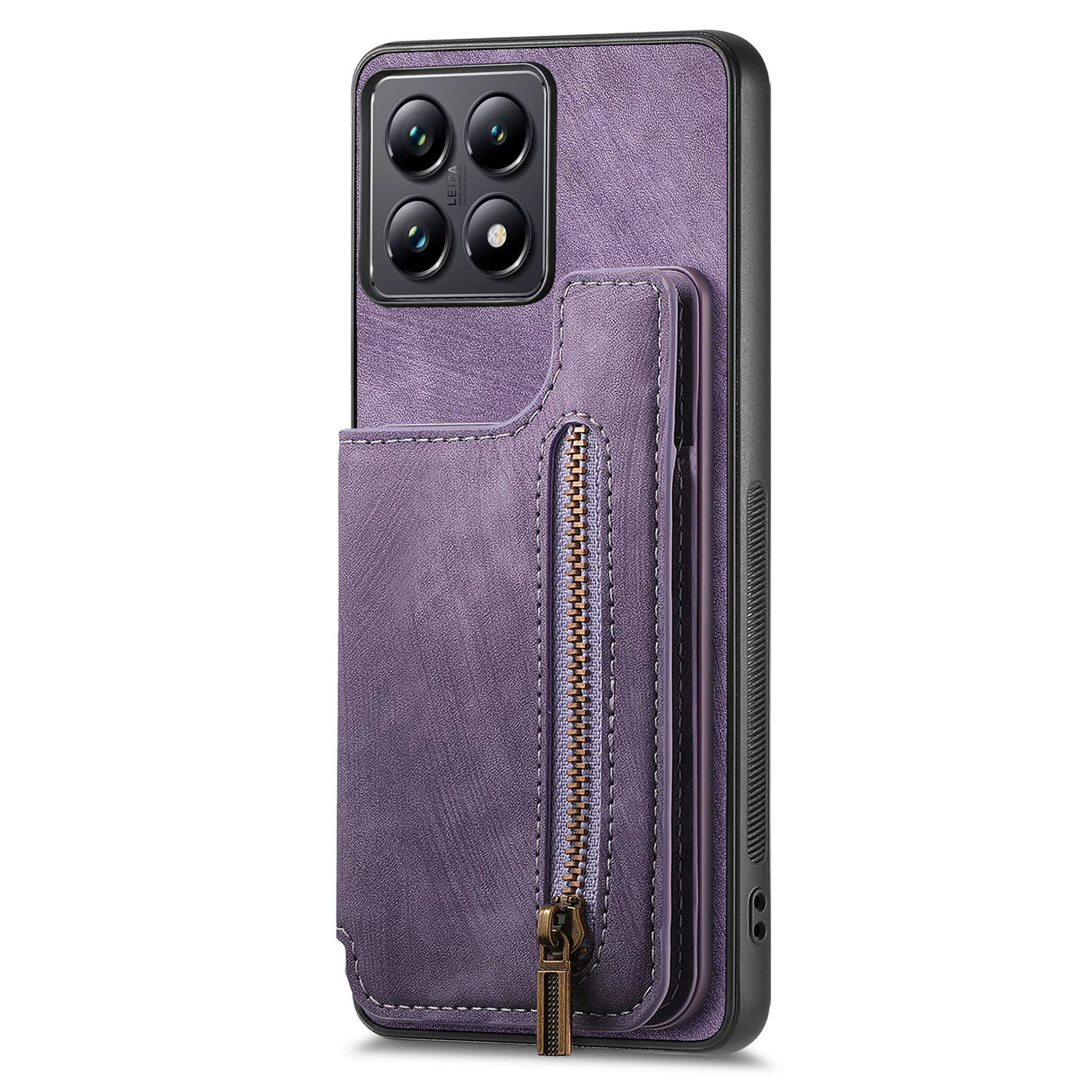 Совместимый чехол-кошелек с молнией в ретро-стиле для Xiaomi 14T, Poco F7 / Poco X7 Pro, задняя крышка для карт и телефона