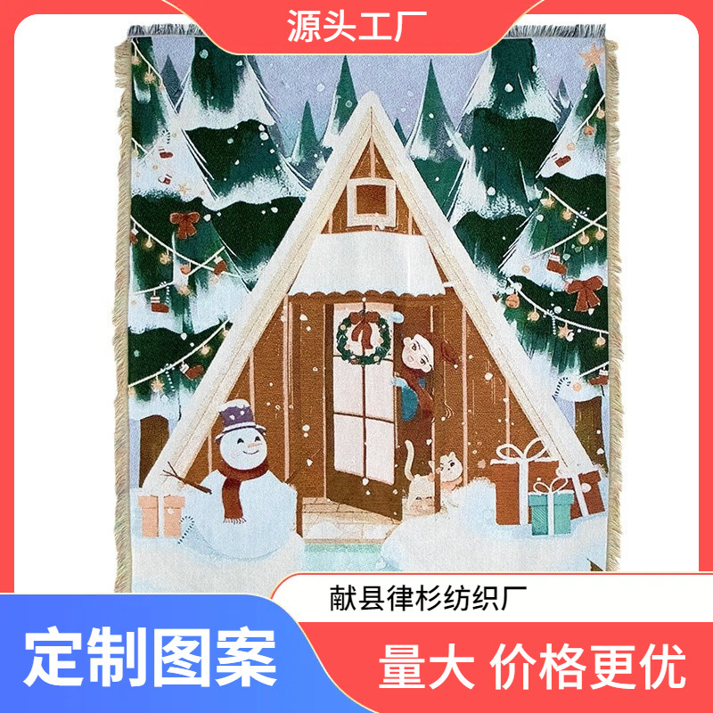 크리스마스 태피스트리 아마존 배경 천 높은 수준의 침실 분위기 레이아웃 벽 담요 트렁크 매달려 천 사용자 정의