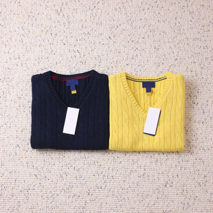 RL Raff [Big Children's V-Neck Vest Knitted] Pony Embroidered Cotton Vest for Wholesale/Sweep Size Ceiling