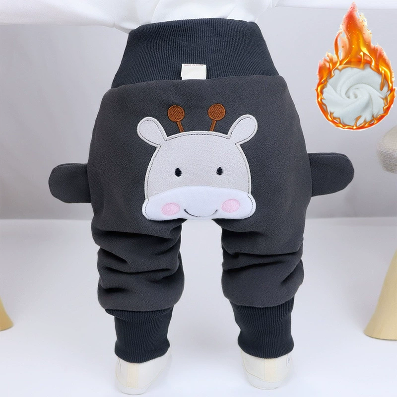 Плюшевый и утолщенные теплые мужские и женские детские штаны осенью и зимой