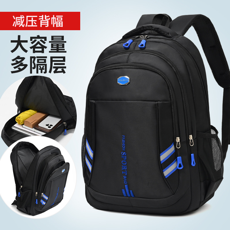 Hombres nueva mochila de alto nivel, bolsas de computadora de negocios, mochila de viaje de mujer, mochila de escuela secundaria.