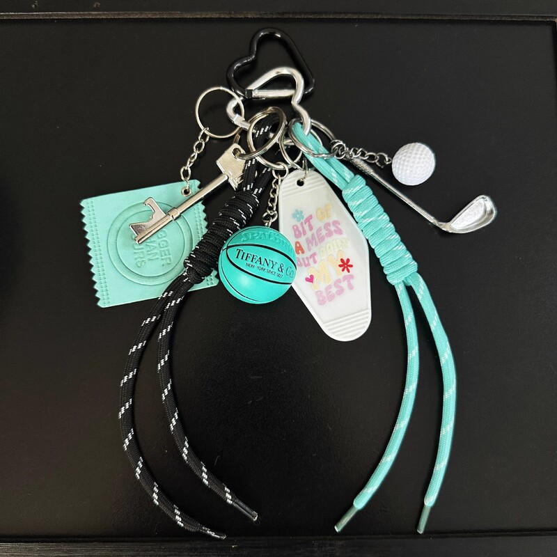 Original Multi-element Bag Pendant Miu Colored Rope Woven Keychain Pendant Advanced Sense Hanging for Cross-border Electric