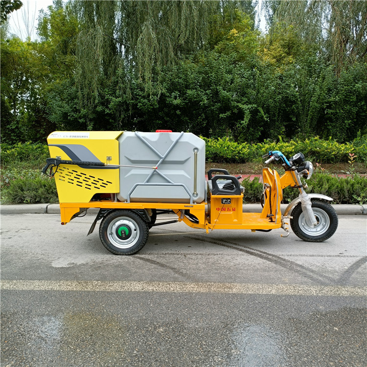 电动三轮高压清洗车 工厂小区街道小型洒水车新能源冲洗车