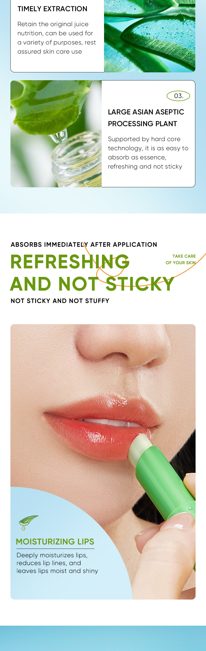 SADOER All Aloe lipstick Nourishing, Refreshing, Moisturizing and Repairing_voghion.com