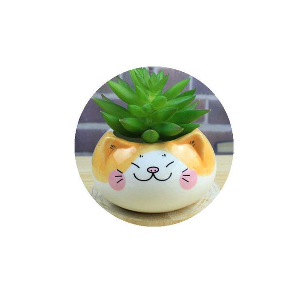 ceramic creative cartoon flowerpot