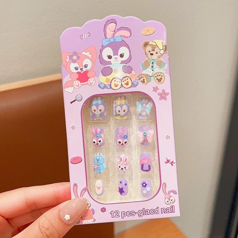 Niños parches de uñas super lindas chicas lindas usan pegatinas de dibujos animados de uñas seguras desmontables parches de uñas al por mayor image 131