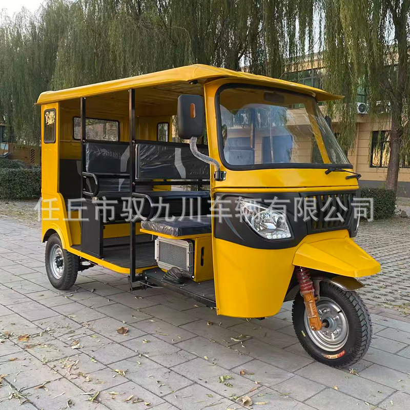 tuk-tuk África venta caliente BAJAJ equipado con 6 pasajeros motocicleta de gasolina 175CC triciclo de pasajeros refrigerado por agua