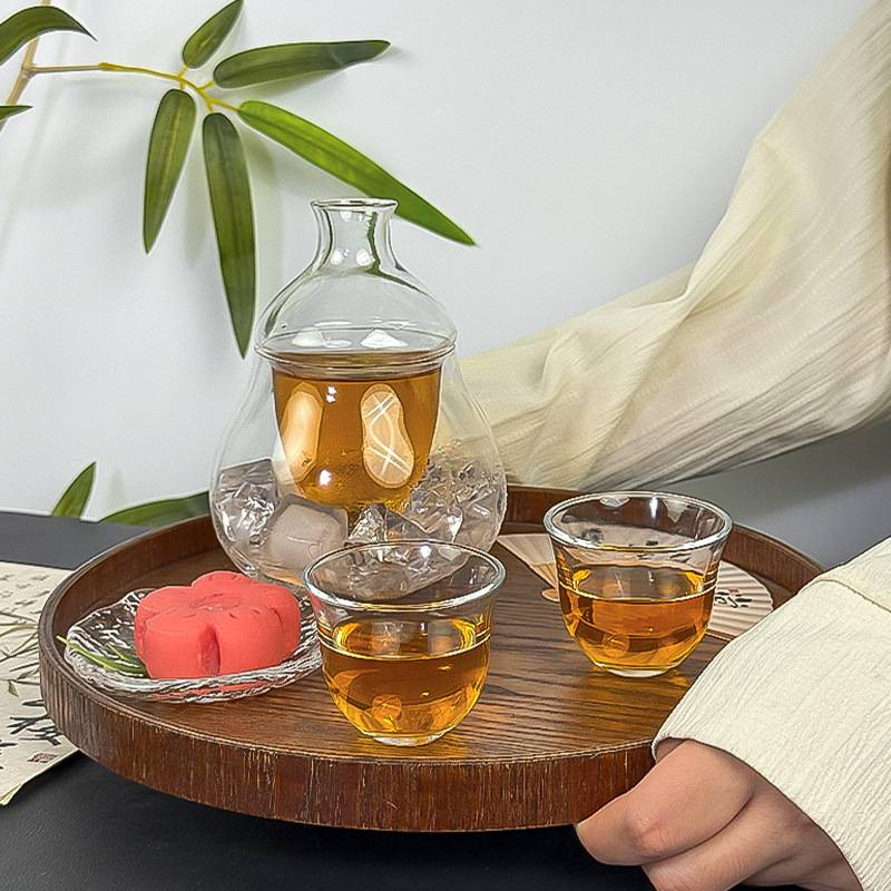 [도매] 작은 찻잔, 작은 컵, 틈새 유리 작은 찻그릇, 쿵푸 차 세트, 찻잔, 찻잔 세트