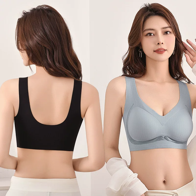 Supporting T-shirt, wireless bra, bra top, beautiful back
