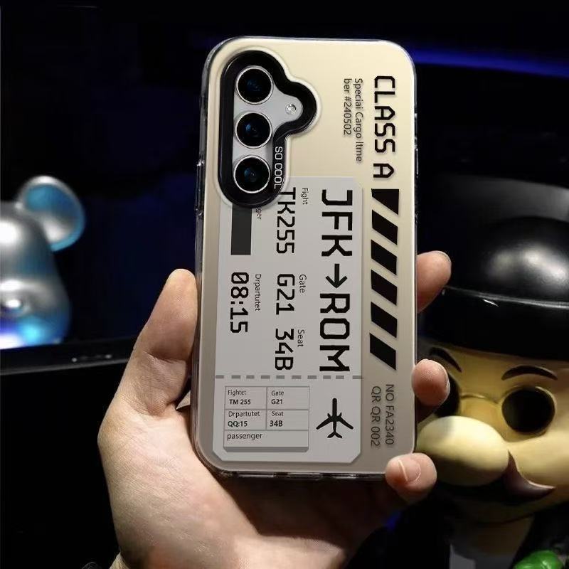 新款标签机票适用三星Galaxy S25手机壳Samsung S24ULTRA外贸S22U