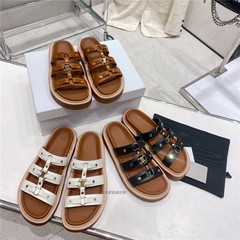 凱旋門の厚い底のスリッパの女性2025夏の新型の厚い底のローマのサンダルの女性のカジュアルな1足のスリッパ