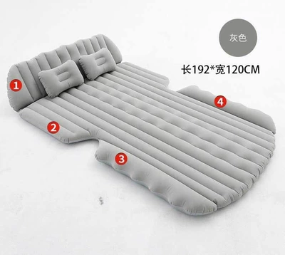 Car Inflatable Mattress Suv Car Vehicle-mounted inflatable bed - suv192-trunk-integrated-bed-gray-headrest-electric-pump
