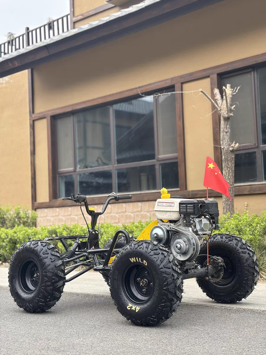 Kart todoterreno de dos tiempos, de seis pulgadas, rojo, para adultos, a gasolina, para drifting, coche de playa para niños