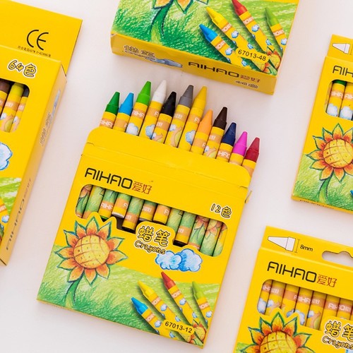 Hobby 8-color/12-color oil pastels kindergarten baby children's crayon set coloring pen primary school class prizes