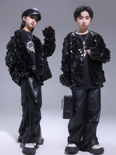 Jazz Dance Clothing Girls Suit Korean Style Crop Top Vest Jazz Sweatpants Kidsren's Fashionable Performance Clothing